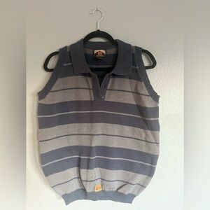 FB County Charlie Brown Striped Sleeveless Polo